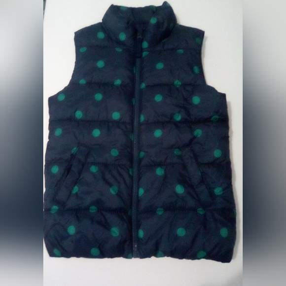 Old Navy Kid's Dolka Pot Puffer Vest Jacket Blue & Green Size M(8) - Picture 1 of 8